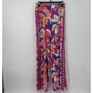 TRINA TURK Multicolor Sevilla Swim Coverup Pants Size Small Wide Leg Flowy Boho